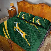 Personalized South Africa Rugby Bokke Quilt Bed Set Minimalism Style