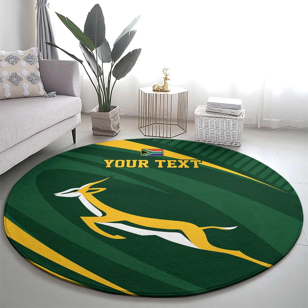 Personalized South Africa Rugby Bokke Round Carpet Minimalism Style