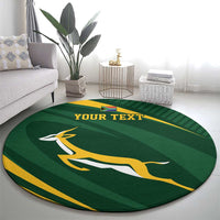 Personalized South Africa Rugby Bokke Round Carpet Minimalism Style
