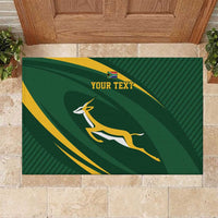 Personalized South Africa Rugby Bokke Rubber Doormat Minimalism Style