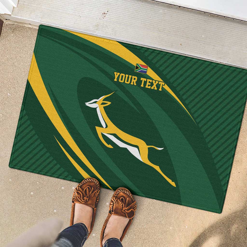 Personalized South Africa Rugby Bokke Rubber Doormat Minimalism Style