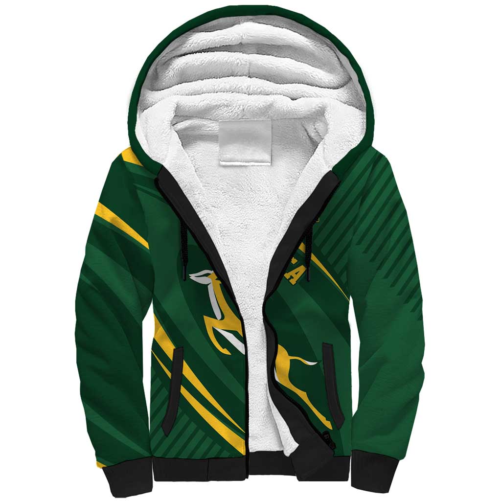 Personalized South Africa Rugby Bokke Sherpa Hoodie Minimalism Style
