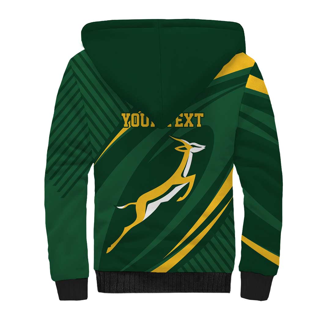 Personalized South Africa Rugby Bokke Sherpa Hoodie Minimalism Style