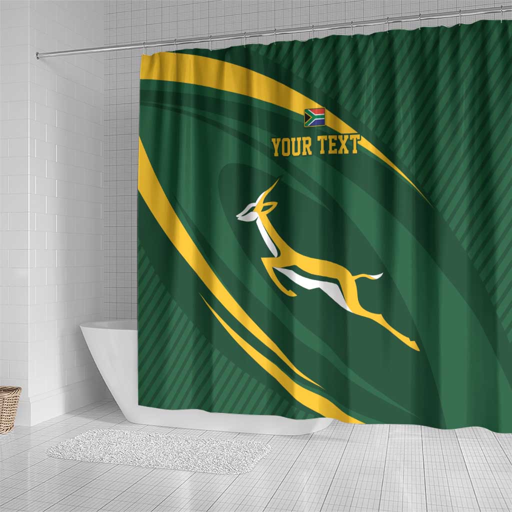Personalized South Africa Rugby Bokke Shower Curtain Minimalism Style