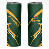 Personalized South Africa Rugby Bokke Skinny Tumbler Minimalism Style