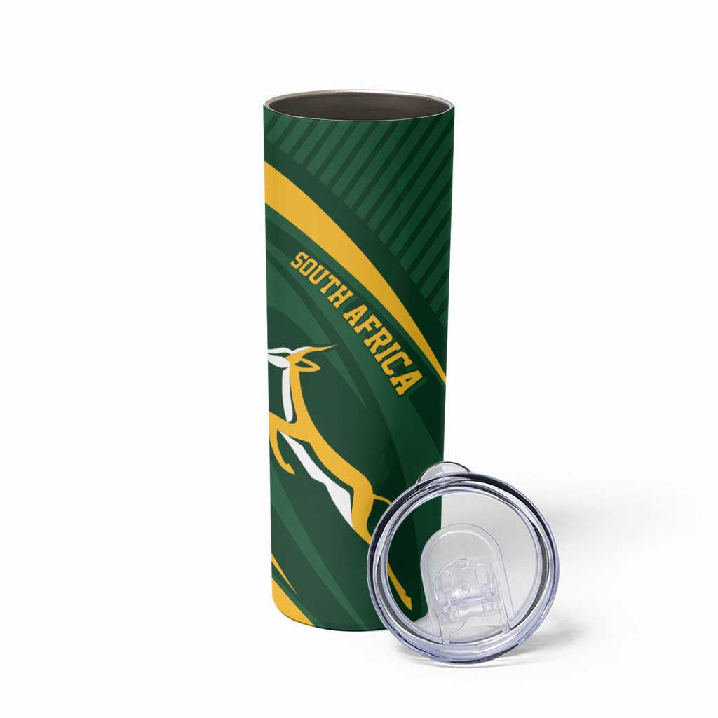 Personalized South Africa Rugby Bokke Skinny Tumbler Minimalism Style