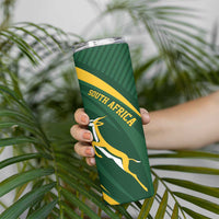 Personalized South Africa Rugby Bokke Skinny Tumbler Minimalism Style