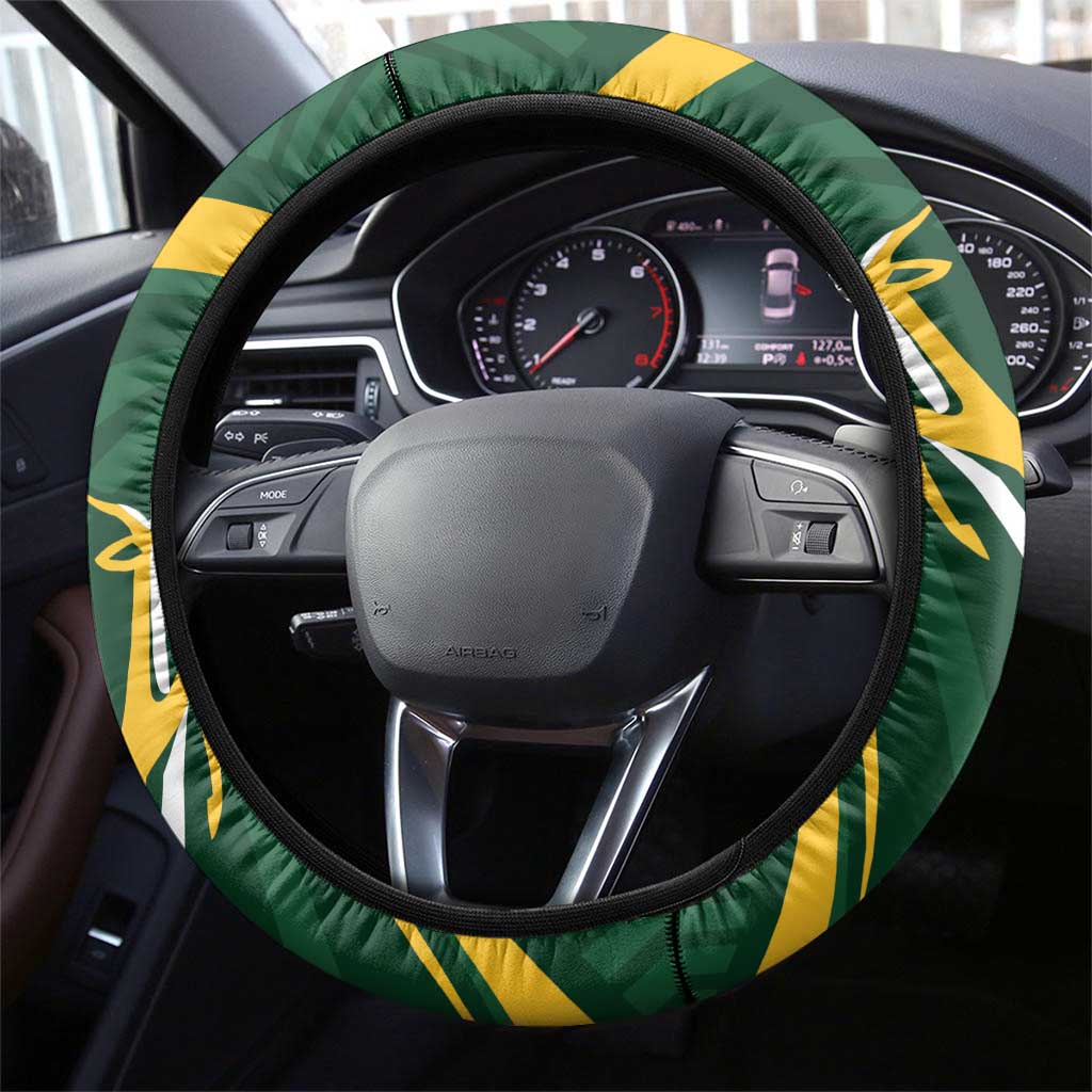 South Africa Rugby Bokke Steering Wheel Cover Minimalism Style