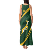 Personalized South Africa Rugby Bokke Tank Maxi Dress Minimalism Style