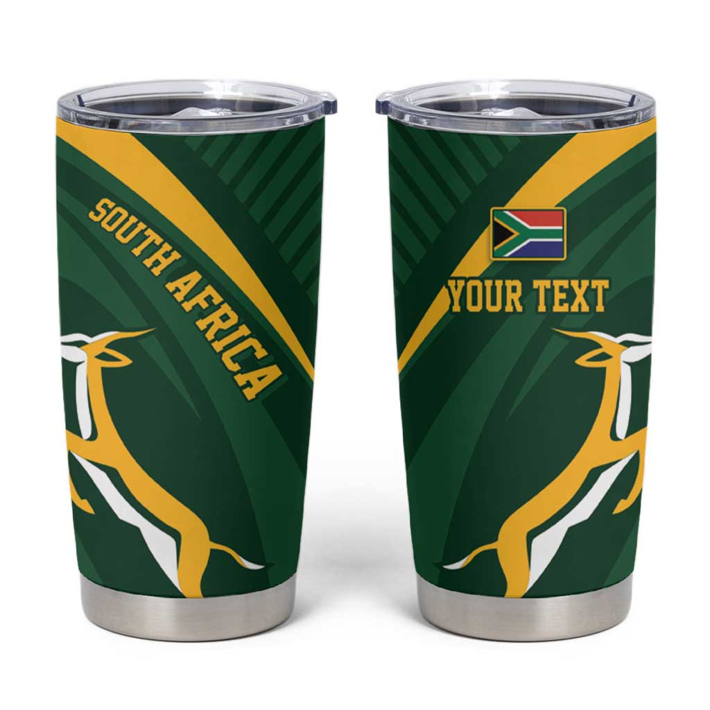 Personalized South Africa Rugby Bokke Tumbler Cup Minimalism Style