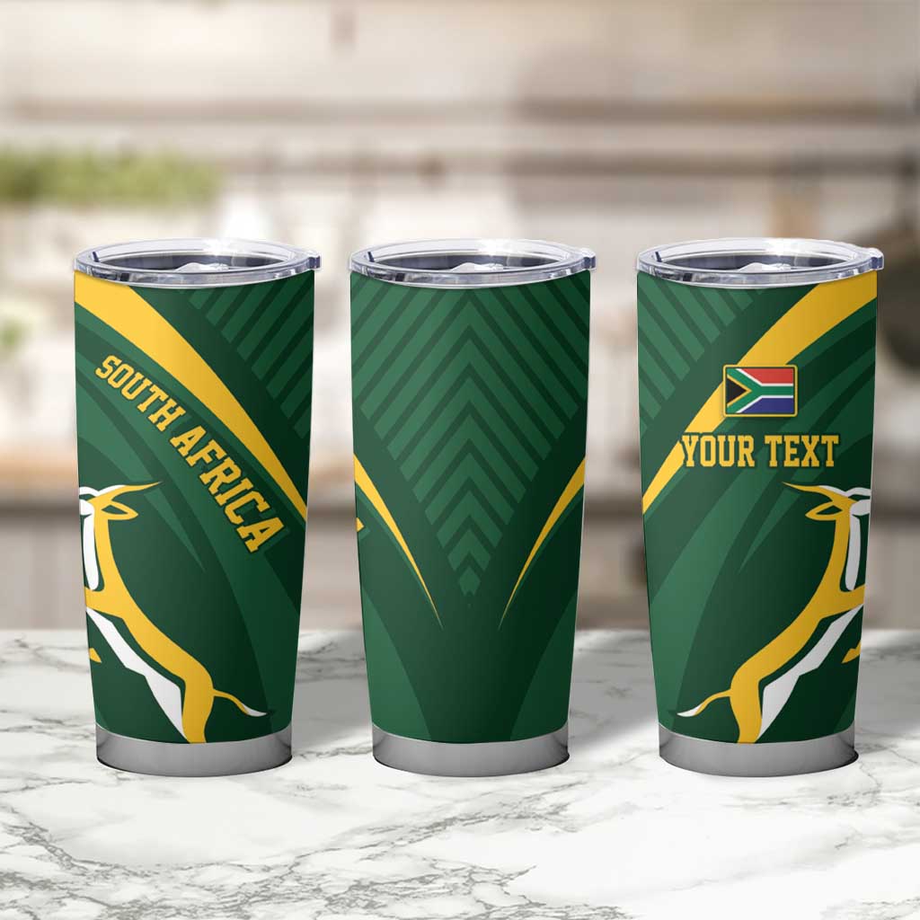Personalized South Africa Rugby Bokke Tumbler Cup Minimalism Style