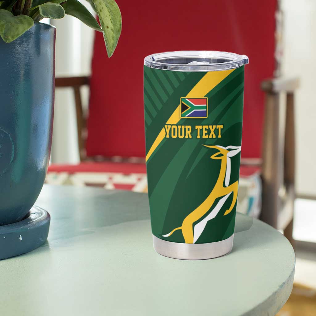Personalized South Africa Rugby Bokke Tumbler Cup Minimalism Style