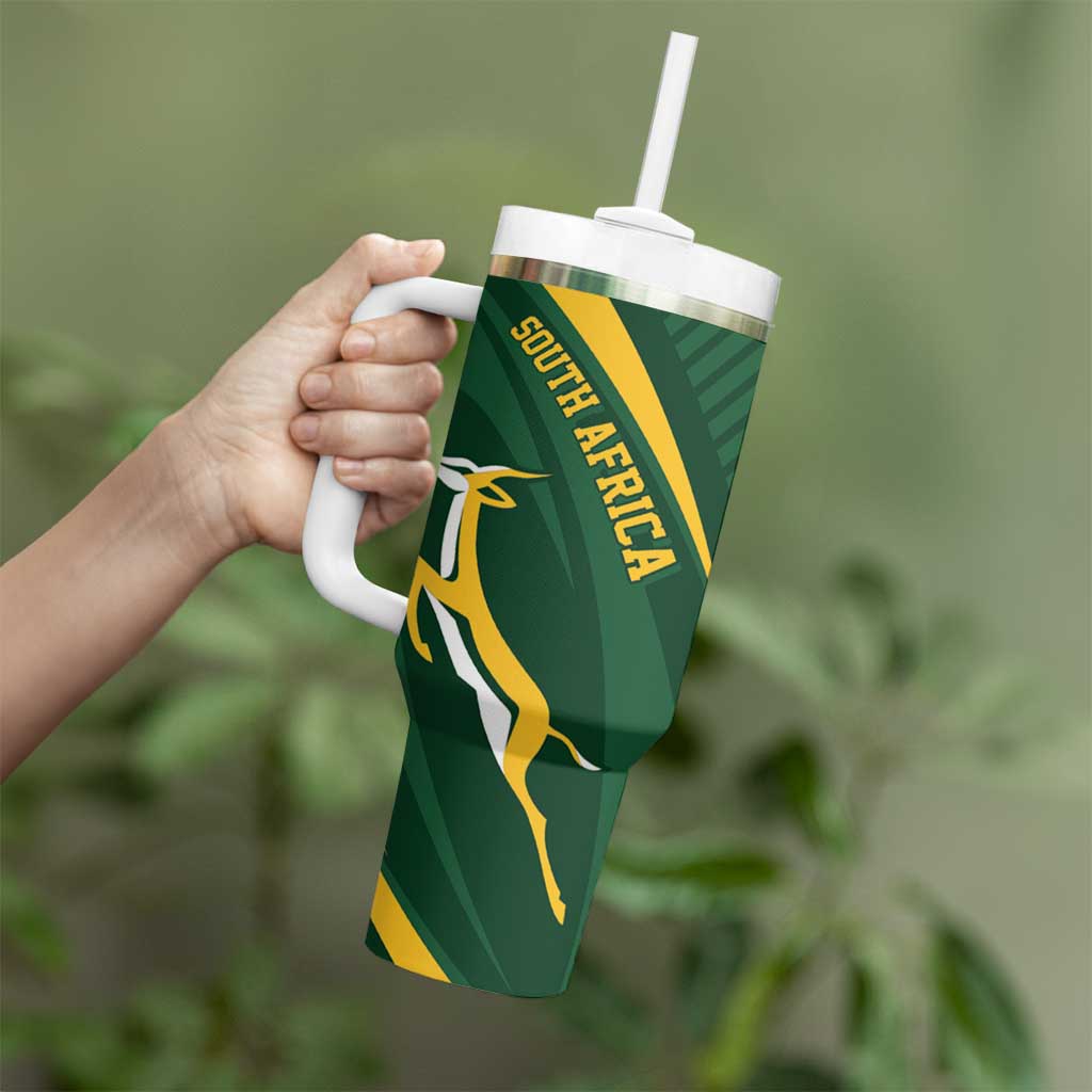 Personalized South Africa Rugby Bokke Tumbler With Handle Minimalism Style