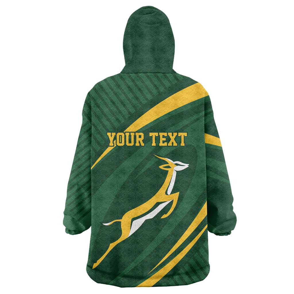 Personalized South Africa Rugby Bokke Wearable Blanket Hoodie Minimalism Style