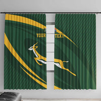 Personalized South Africa Rugby Bokke Window Curtain Minimalism Style