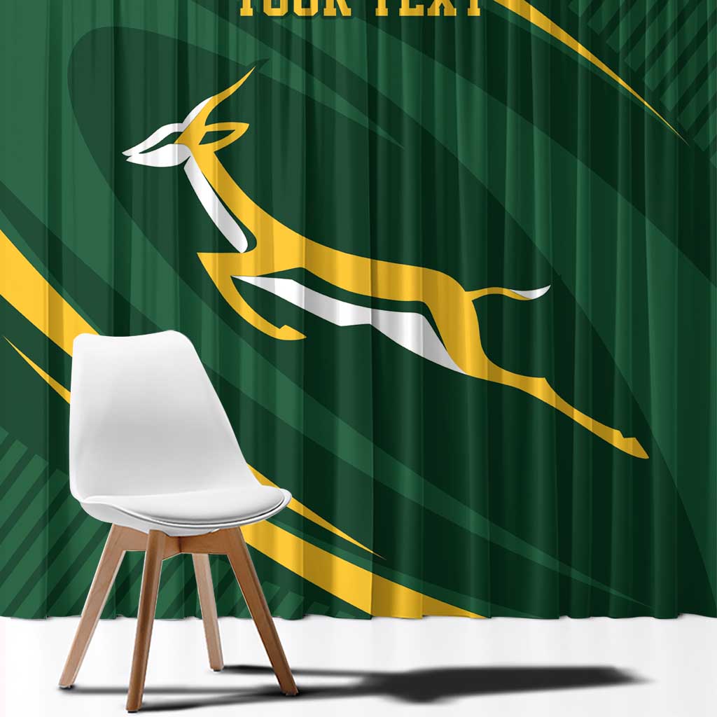 Personalized South Africa Rugby Bokke Window Curtain Minimalism Style