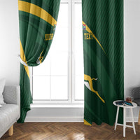 Personalized South Africa Rugby Bokke Window Curtain Minimalism Style