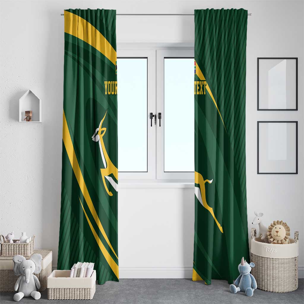 Personalized South Africa Rugby Bokke Window Curtain Minimalism Style