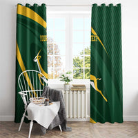 Personalized South Africa Rugby Bokke Window Curtain Minimalism Style