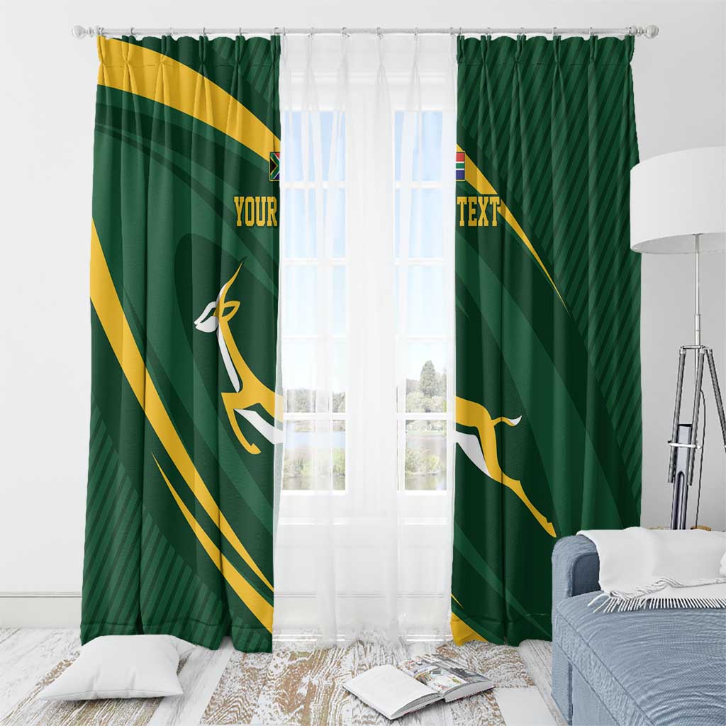 Personalized South Africa Rugby Bokke Window Curtain Minimalism Style