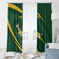 Personalized South Africa Rugby Bokke Window Curtain Minimalism Style