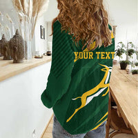 Personalized South Africa Rugby Bokke Women Casual Shirt Minimalism Style