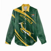Personalized South Africa Rugby Bokke Women Casual Shirt Minimalism Style