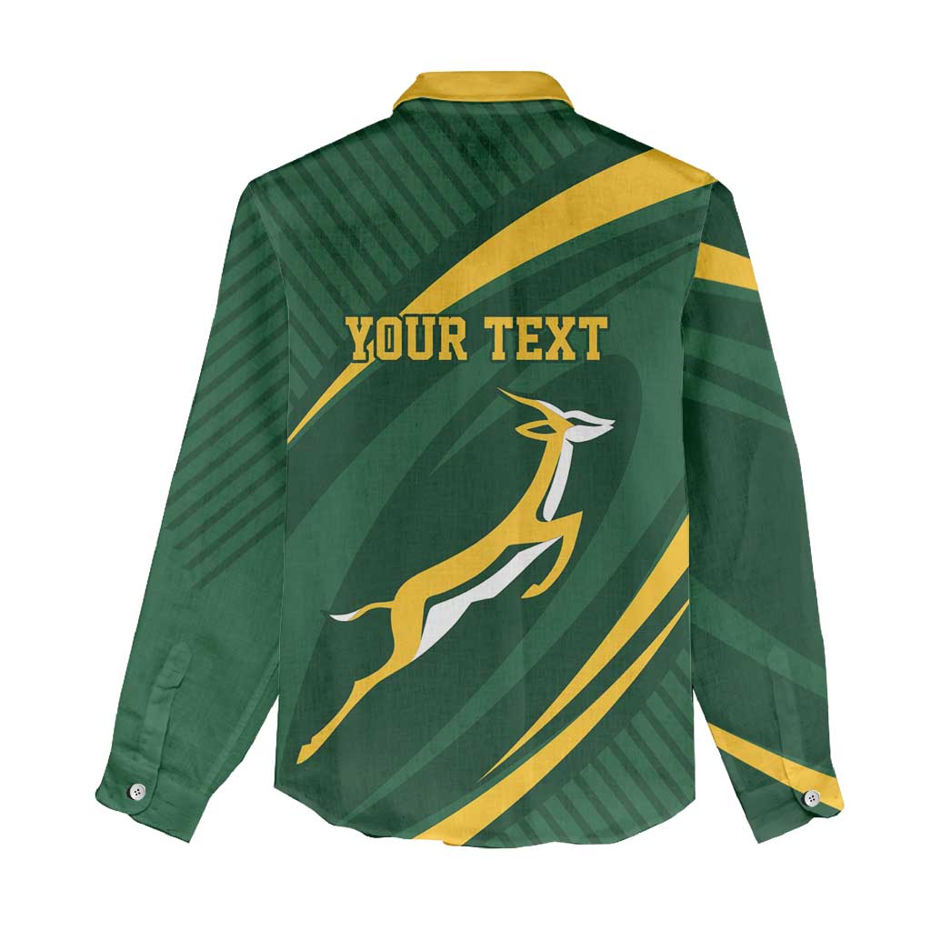 Personalized South Africa Rugby Bokke Women Casual Shirt Minimalism Style