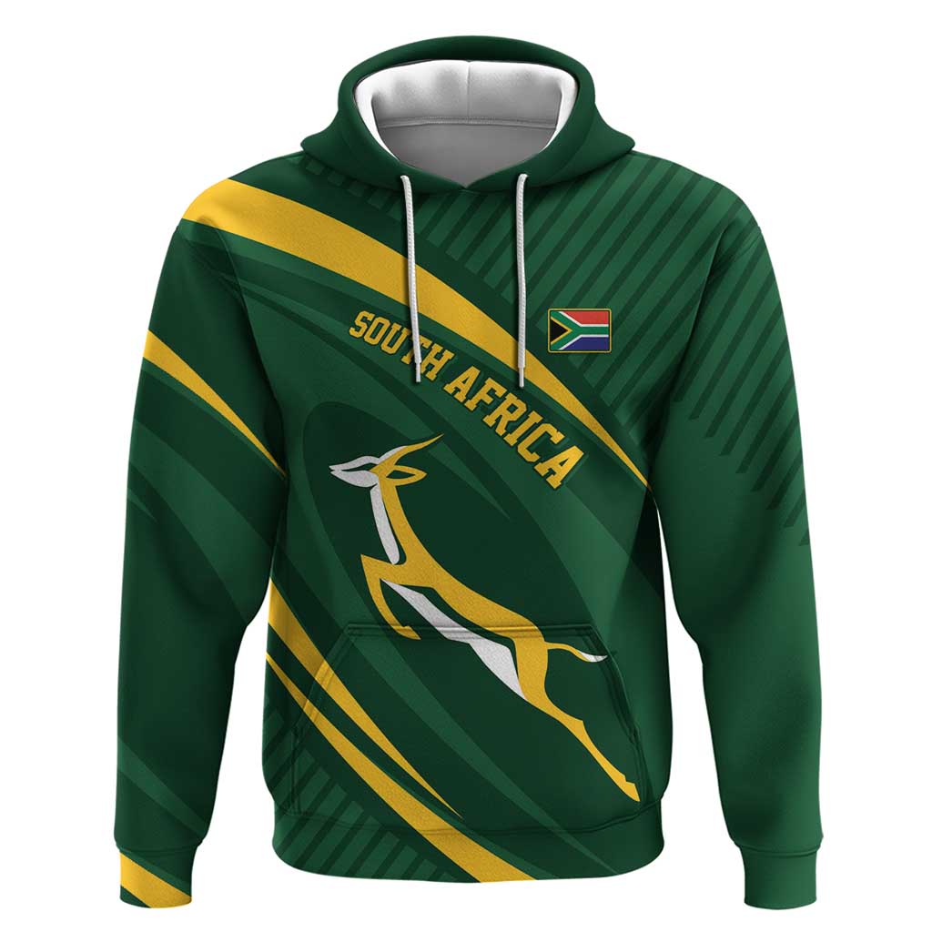 Personalized South Africa Rugby Bokke Zip Hoodie Minimalism Style