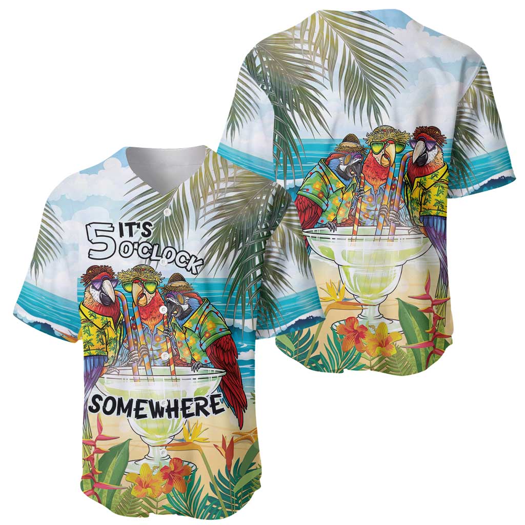 It's 5 o'clock Somewhere Baseball Jersey Beach Party - Wonder Print Shop