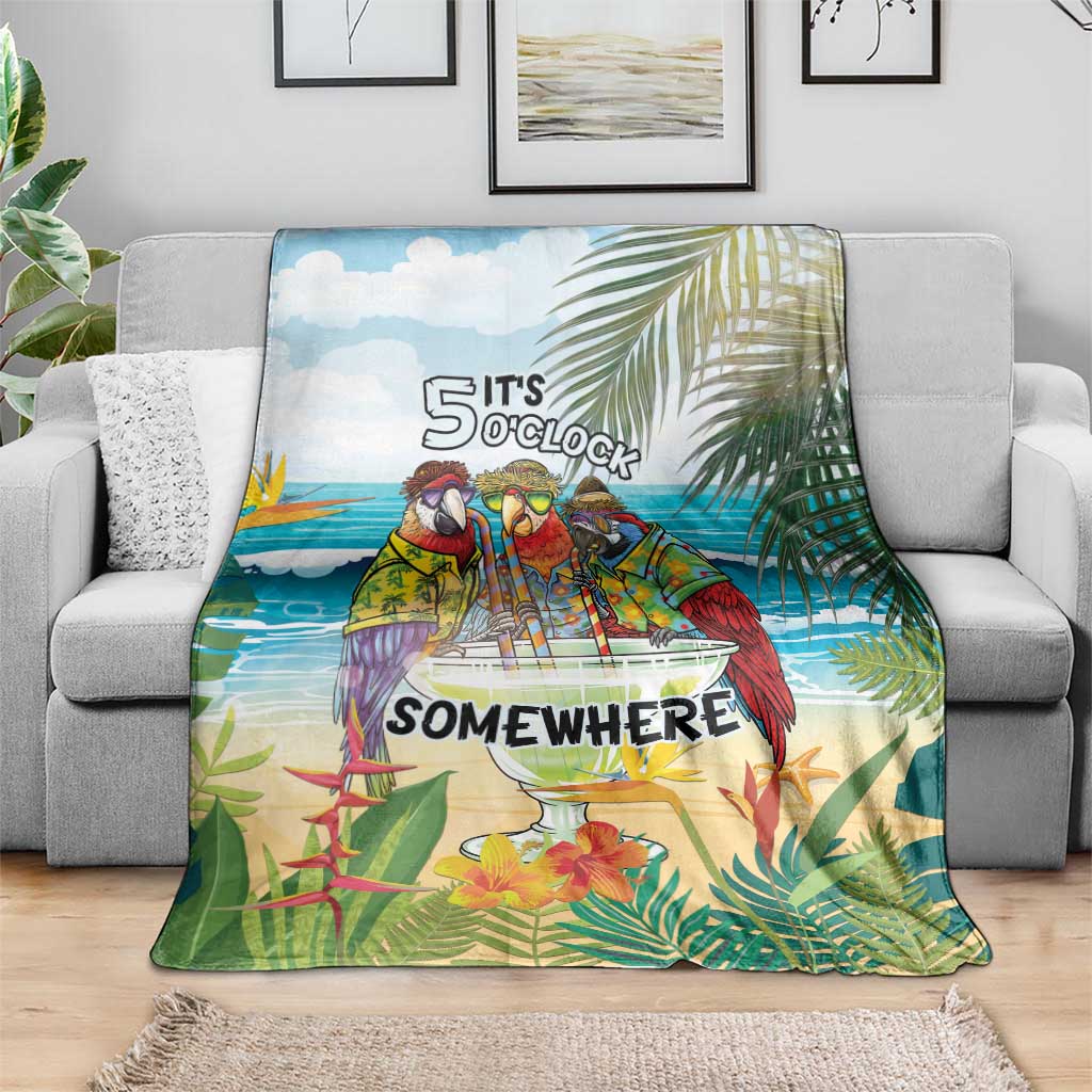 It's 5 o'clock Somewhere Blanket Beach Party - Wonder Print Shop