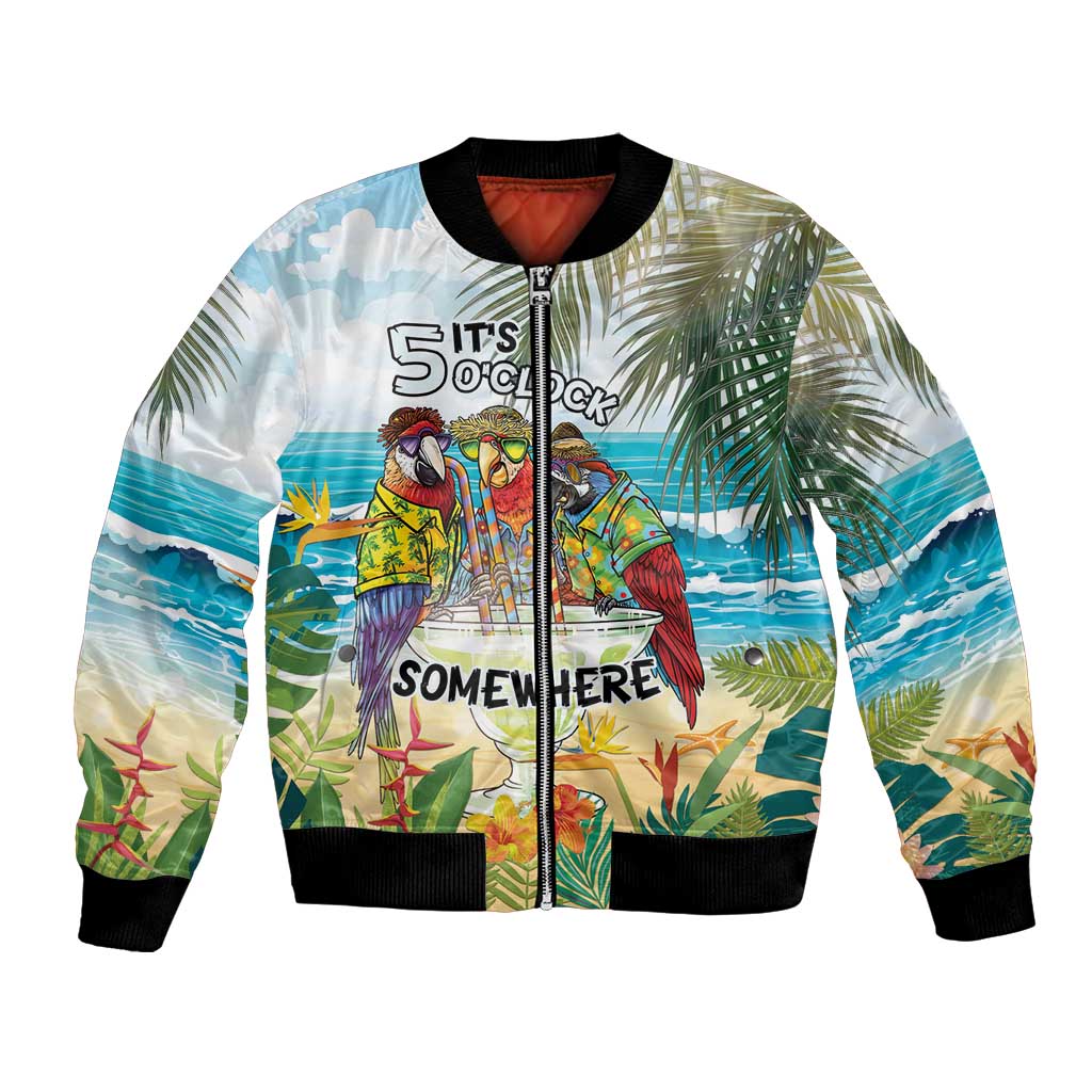 It's 5 o'clock Somewhere Bomber Jacket Beach Party - Wonder Print Shop