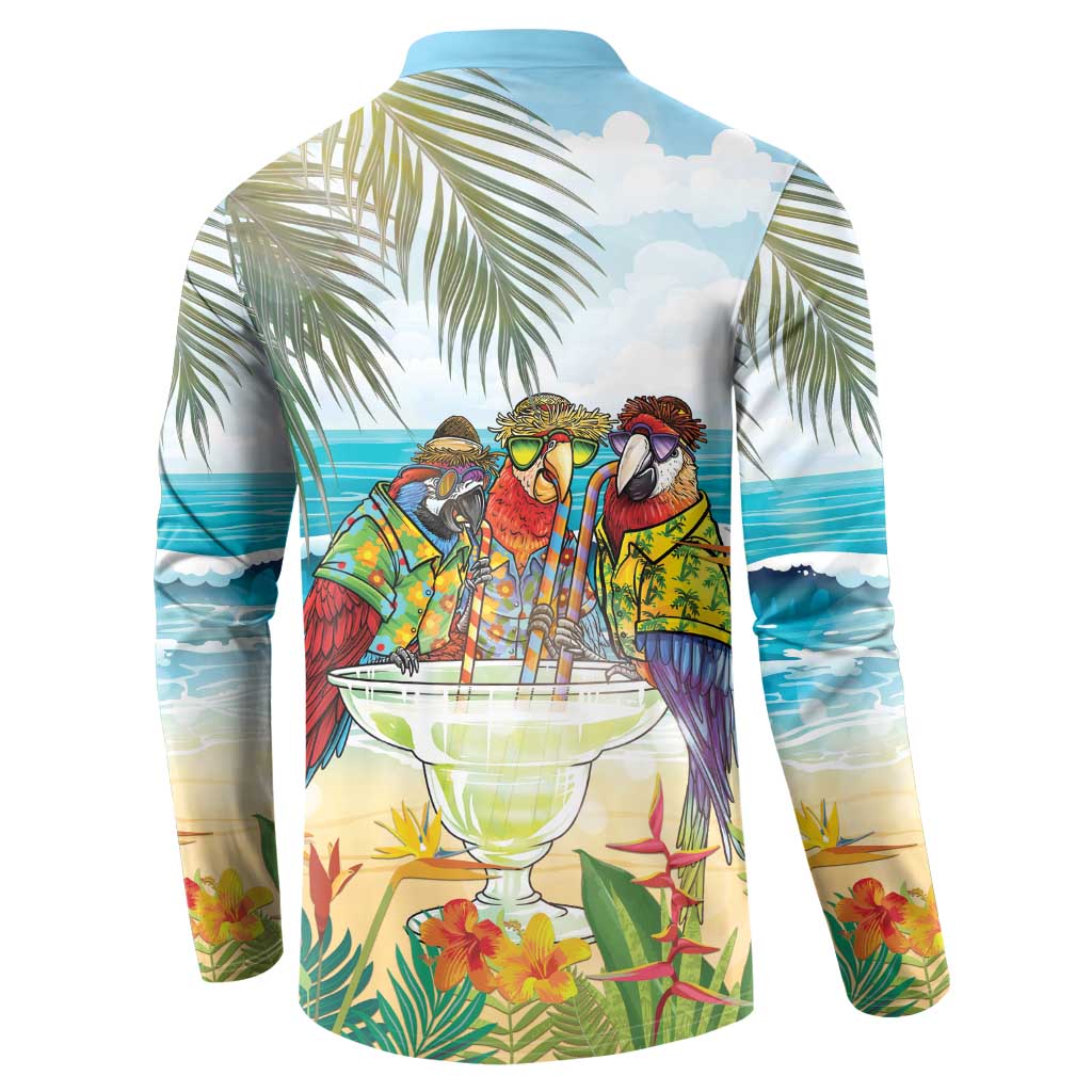 It's 5 o'clock Somewhere Button Sweatshirt Beach Party - Wonder Print Shop