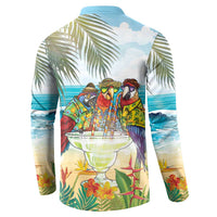 It's 5 o'clock Somewhere Button Sweatshirt Beach Party - Wonder Print Shop