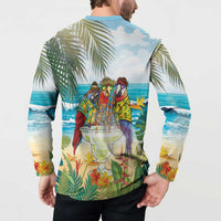 It's 5 o'clock Somewhere Button Sweatshirt Beach Party - Wonder Print Shop