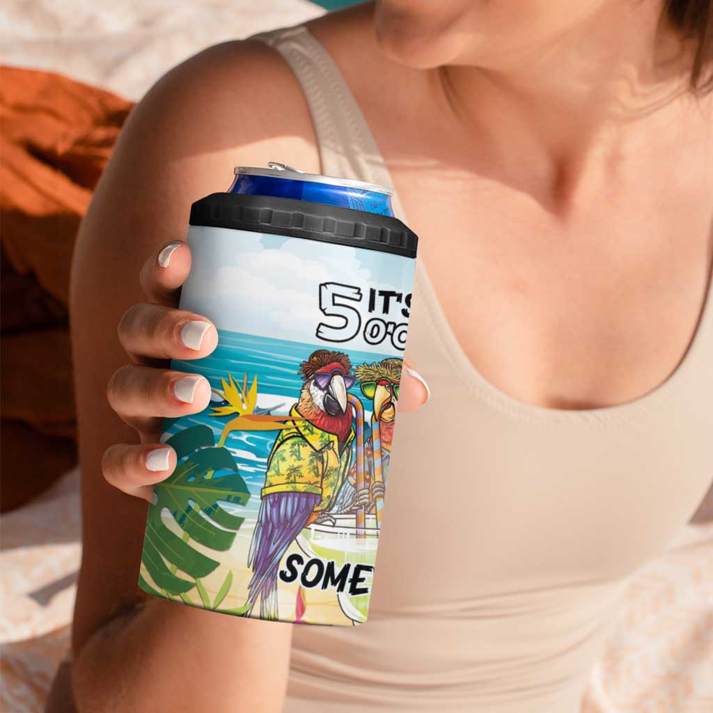 It's 5 o'clock Somewhere 4 in 1 Can Cooler Tumbler Beach Party - Wonder Print Shop