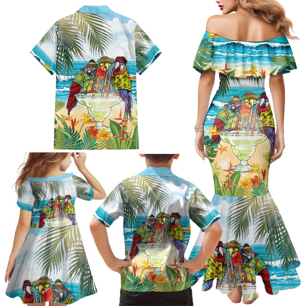 It's 5 o'clock Somewhere Family Matching Mermaid Dress and Hawaiian Shirt Beach Party - Wonder Print Shop
