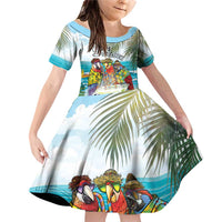 It's 5 o'clock Somewhere Family Matching Off Shoulder Short Dress and Hawaiian Shirt Beach Party - Wonder Print Shop