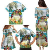 It's 5 o'clock Somewhere Family Matching Puletasi and Hawaiian Shirt Beach Party - Wonder Print Shop