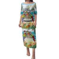 It's 5 o'clock Somewhere Family Matching Puletasi and Hawaiian Shirt Beach Party - Wonder Print Shop