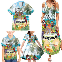 It's 5 o'clock Somewhere Family Matching Summer Maxi Dress and Hawaiian Shirt Beach Party - Wonder Print Shop