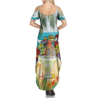 It's 5 o'clock Somewhere Family Matching Summer Maxi Dress and Hawaiian Shirt Beach Party - Wonder Print Shop