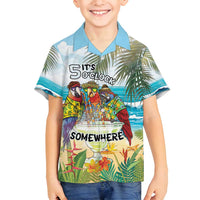 It's 5 o'clock Somewhere Family Matching Summer Maxi Dress and Hawaiian Shirt Beach Party - Wonder Print Shop