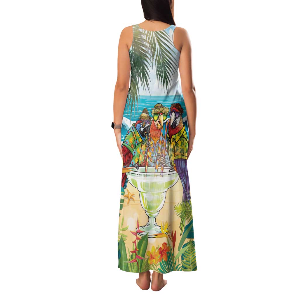It's 5 o'clock Somewhere Family Matching Tank Maxi Dress and Hawaiian Shirt Beach Party - Wonder Print Shop