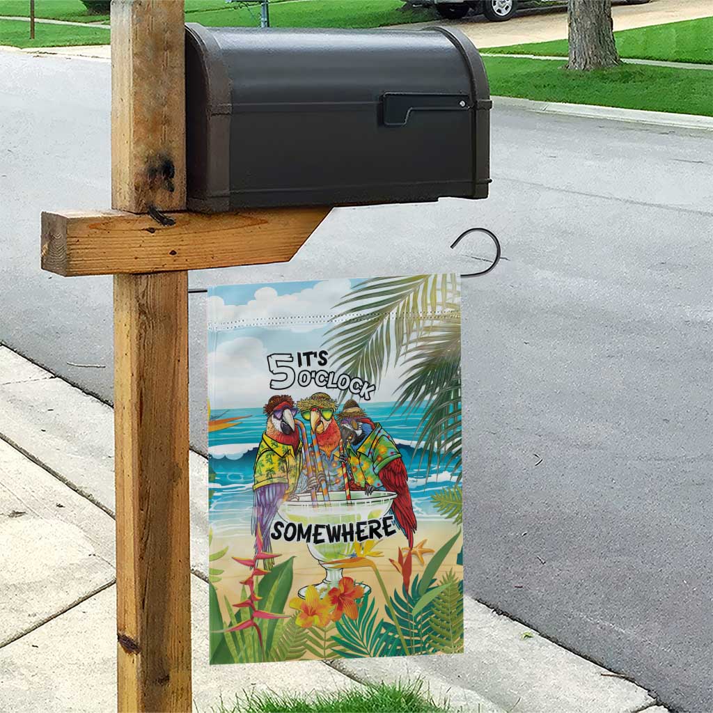 It's 5 o'clock Somewhere Garden Flag Beach Party - Wonder Print Shop