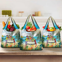 It's 5 o'clock Somewhere Grocery Bag Beach Party - Wonder Print Shop