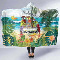 It's 5 o'clock Somewhere Hooded Blanket Beach Party - Wonder Print Shop