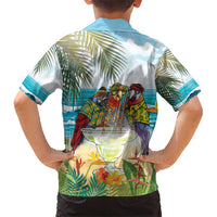 It's 5 o'clock Somewhere Kid Hawaiian Shirt Beach Party - Wonder Print Shop