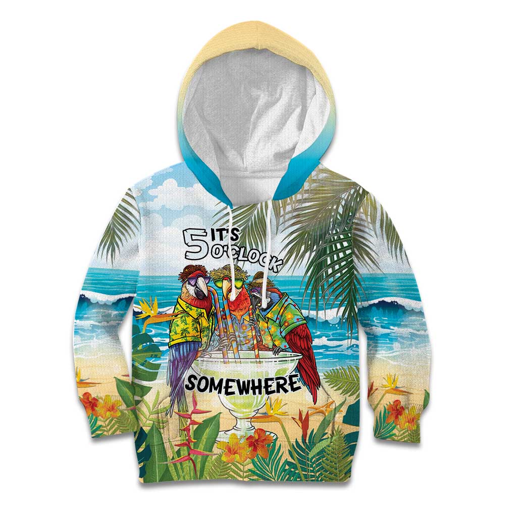 It's 5 o'clock Somewhere Kid Hoodie Beach Party - Wonder Print Shop