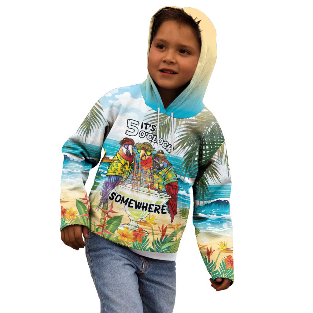 It's 5 o'clock Somewhere Kid Hoodie Beach Party - Wonder Print Shop